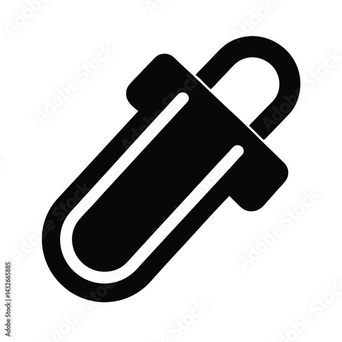 attachment clip icon silhouette vector illustration