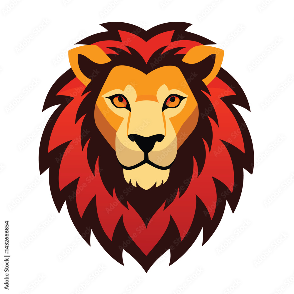 Obraz premium Colorful lion head vector