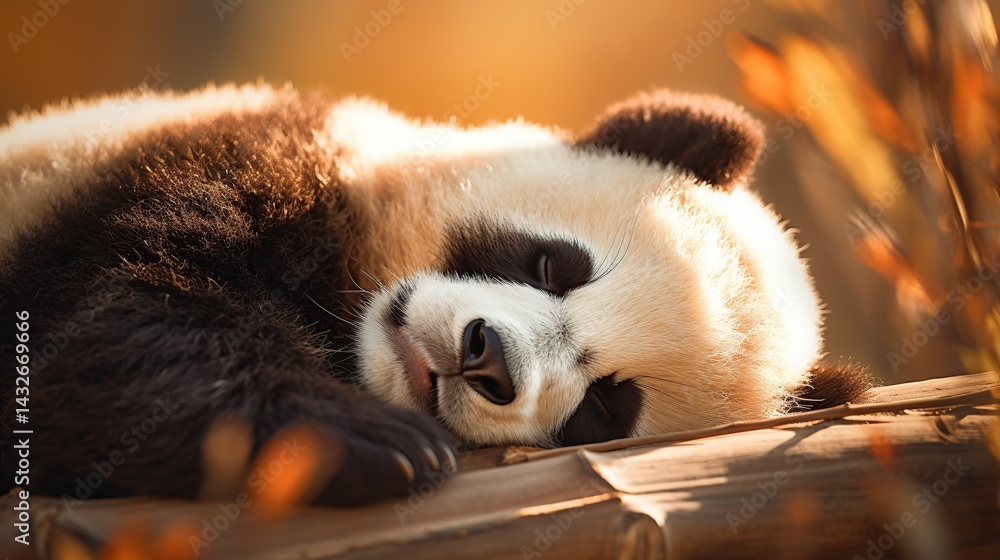 Fototapeta premium Sleeping Panda Cub