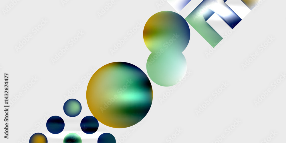 Abstract composition features colorful spheres, gradients, light effects. Minimalist design with soft hues, modern aesthetic. Abstract composition features colorful spheres, gradients, light effects. Minimalist design with soft hues, modern aesthetic.