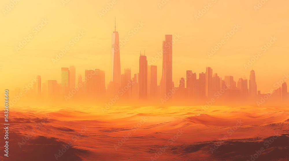 Urban skyline at sunset modern city digital art dusk environment aerial view futuristic concept for seo impact Urban skyline at sunset modern city digital art dusk environment aerial view futuristic concept for seo impact