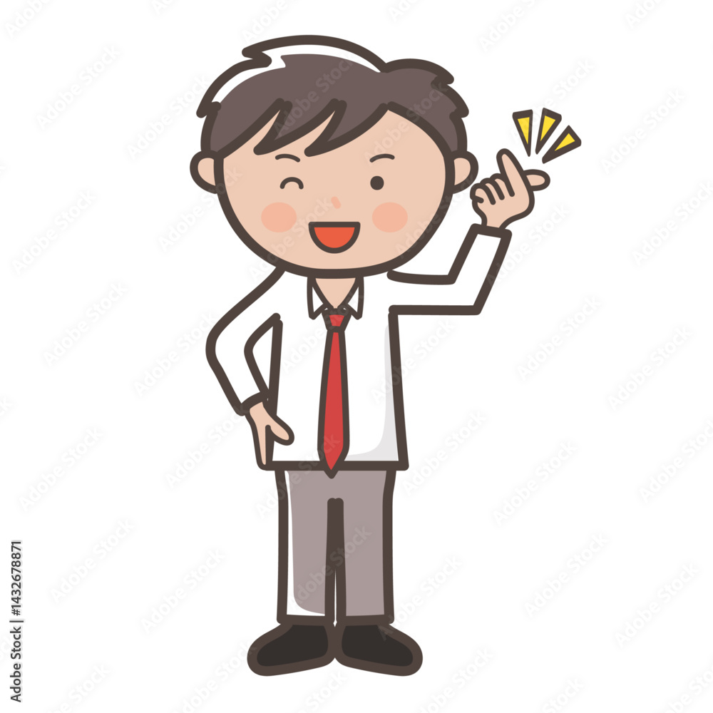 キュンですポーズをするかわいい男子高校生の全身イラスト キュンですポーズをするかわいい男子高校生の全身イラスト