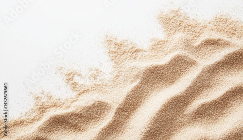 Beige And Brown Sand Texture On White Background