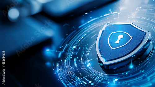 Enhancing cybersecurity measures digital environment graphic content high-tech viewpoint data protection concept