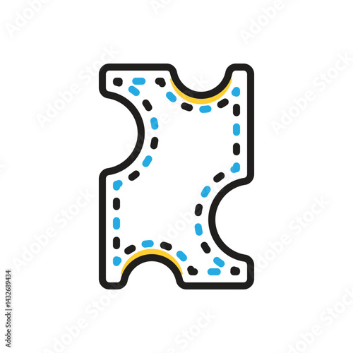Multi color icon for leather