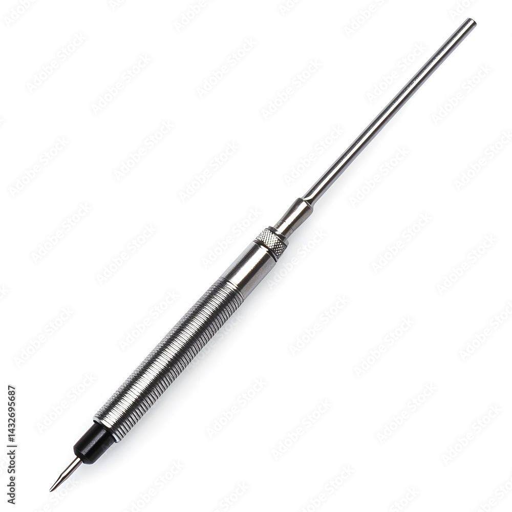 Slim Metal Probe on White. Slim Metal Probe on White.