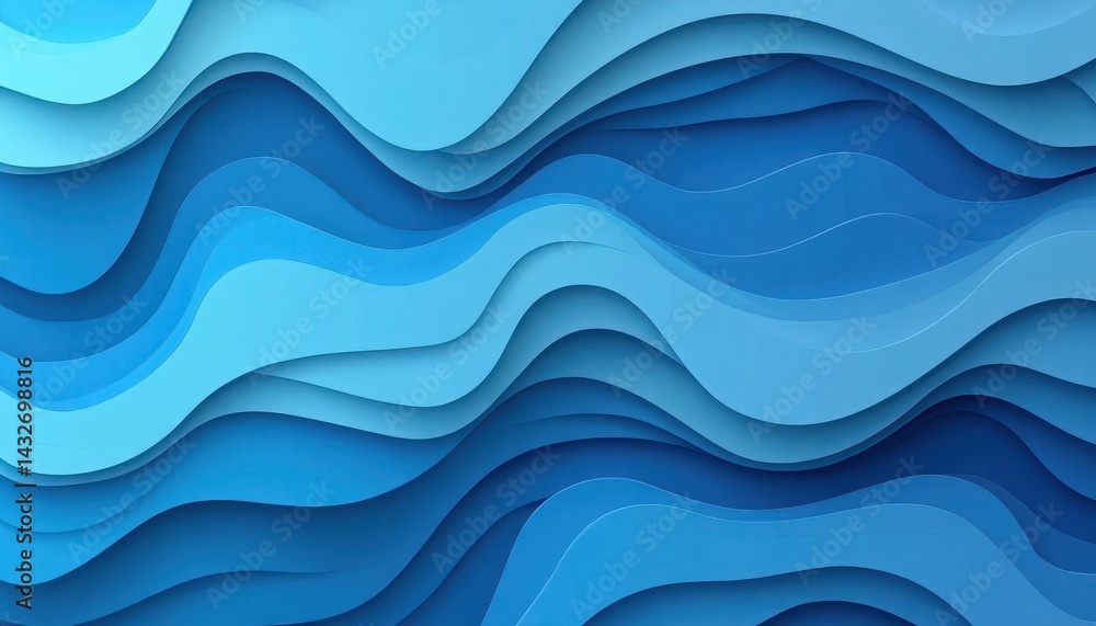 Abstract wavy layered blue background Abstract wavy layered blue background