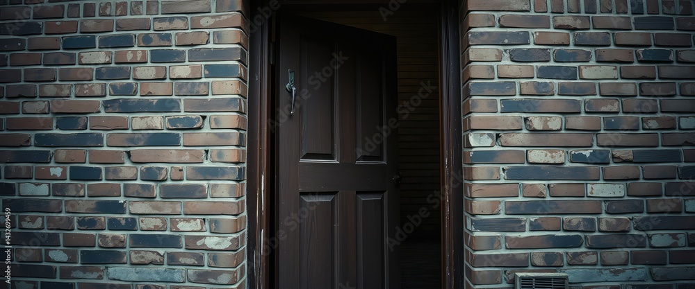 Open Door in Brick Wall