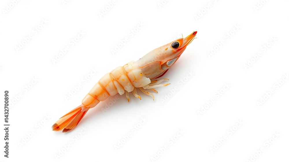 Fresh Shrimp on White