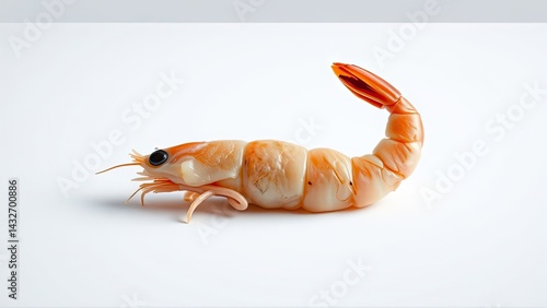 Obraz na płótnie Single Cooked Shrimp Close-up w salonie