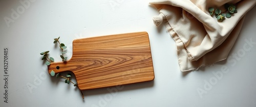 Obraz na płótnie Wooden Board & Greenery w salonie
