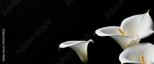 Obraz na płótnie Elegant White Calla Lilies w salonie