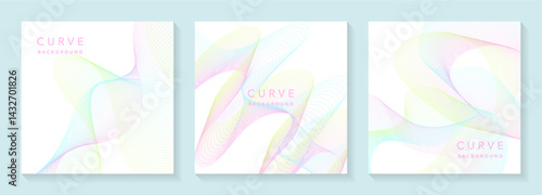 グラデーションの曲線のイラスト_9