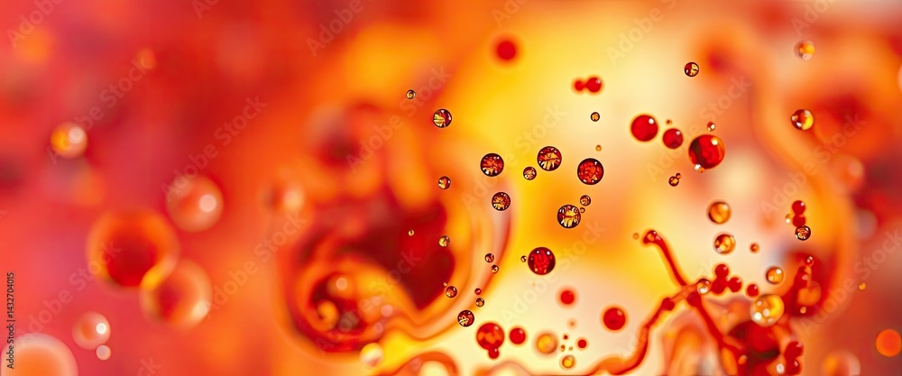 Abstract Orange Bubbles