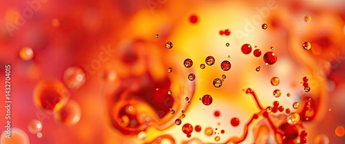 Obraz na płótnie Abstract Orange Bubbles w salonie