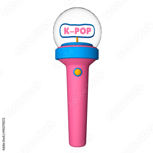 Wallpaper Mural Lightstick with the inscription K-pop. 3D rendering Torontodigital.ca