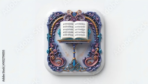 Sheet Music on Decorative Stand