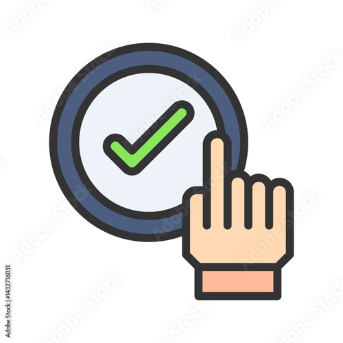 Checkmark icon vector image. Suitable for mobile apps, web apps and print media.
