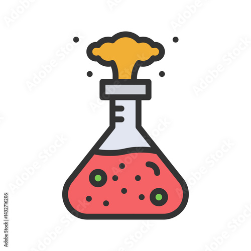 Chemical Reaction icon vector image. Suitable for mobile apps, web apps and print media.
