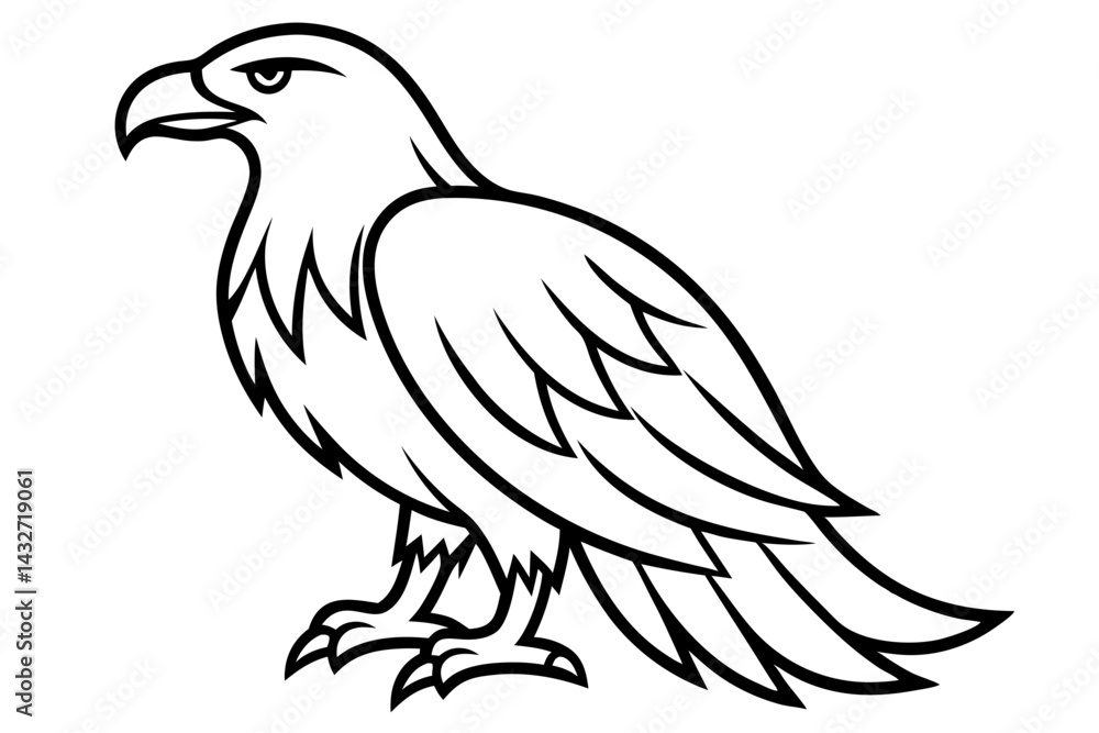 Fototapeta premium Minimalist Eagle Vector