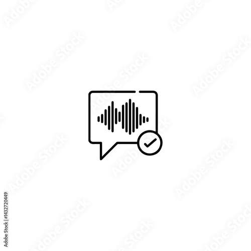 Voice recognition icon flat vector design