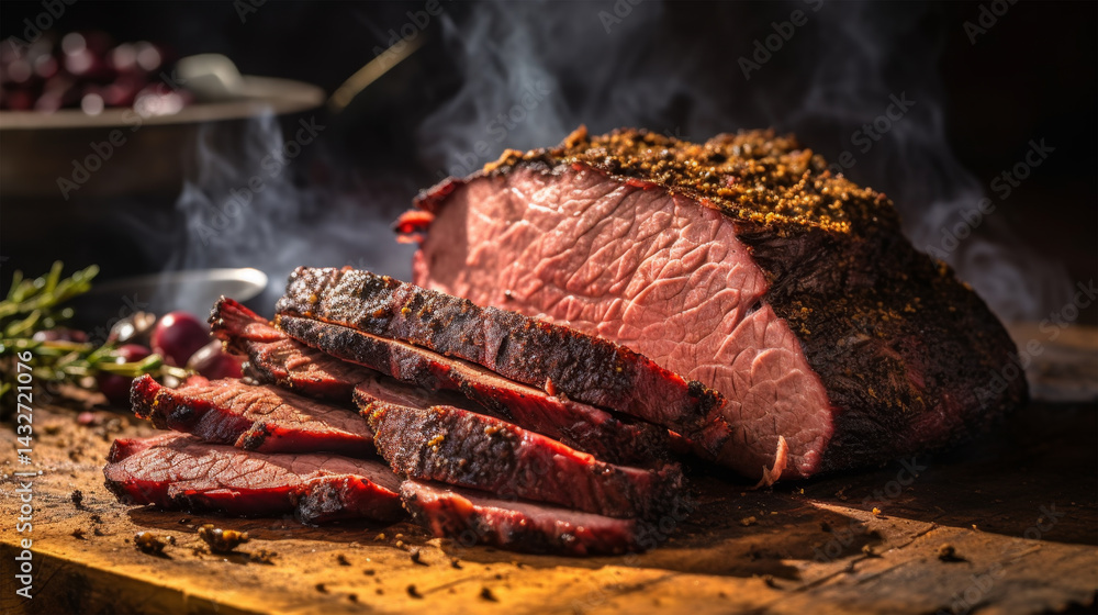 beef in street food on market