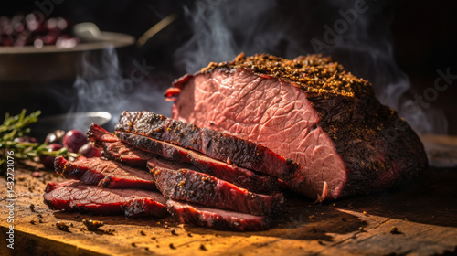 Obraz na płótnie beef in street food on market w salonie