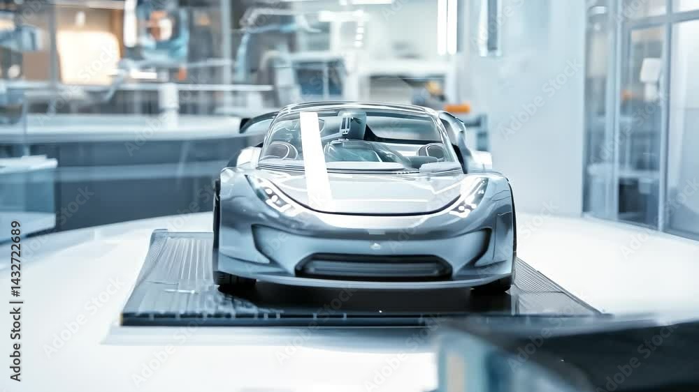 Futuristic Car Assembly Process Showcase Futuristic Car Assembly Process Showcase