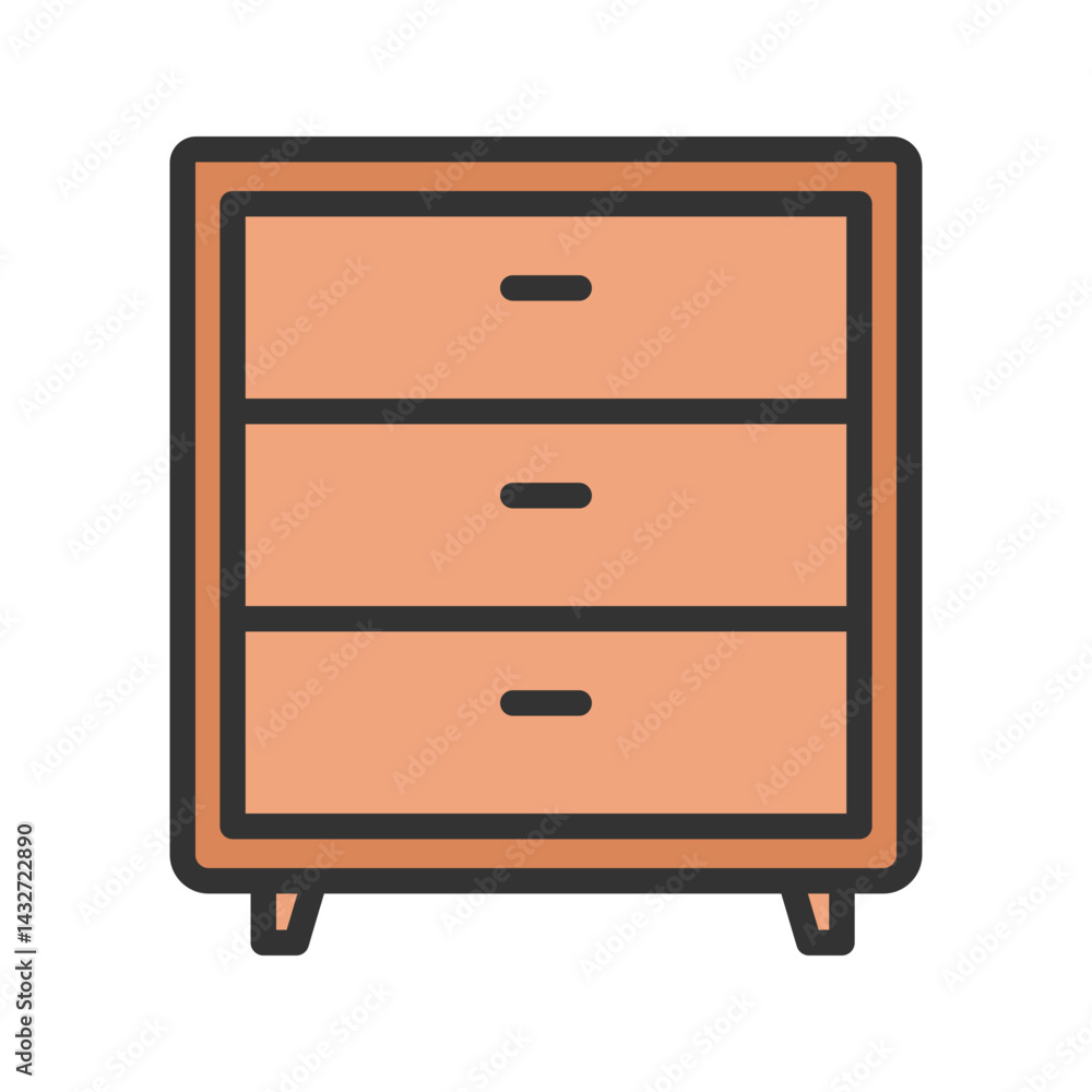 Drawers icon vector image. Suitable for mobile apps, web apps and print media. Drawers icon vector image. Suitable for mobile apps, web apps and print media.