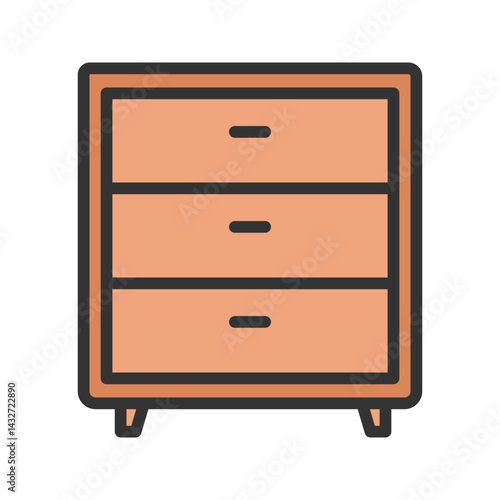 Drawers icon vector image. Suitable for mobile apps, web apps and print media.