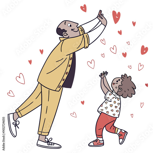 Father and daughter sharing love