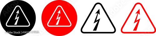 Free Download High voltage sign. Alert, danger, warning, notice, attention, caution sticker for high voltage. Vector illustration - GFXLoad