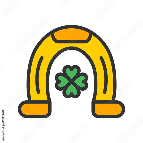 Horseshoe icon vector image. Suitable for mobile apps, web apps and print media.