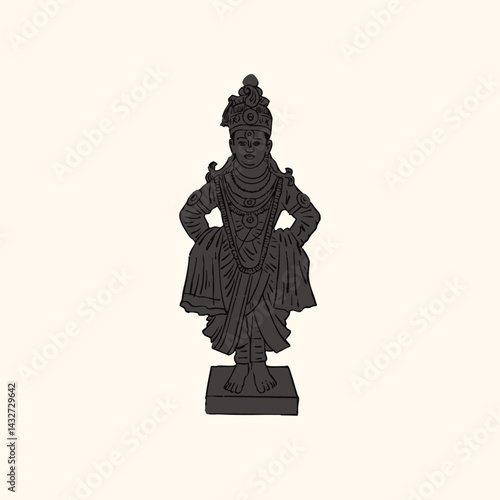 Maharashtra Vitthal vector illustration 