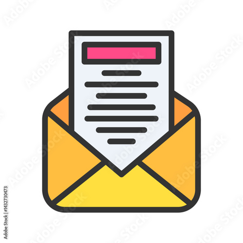 Mail icon vector image. Suitable for mobile apps, web apps and print media.