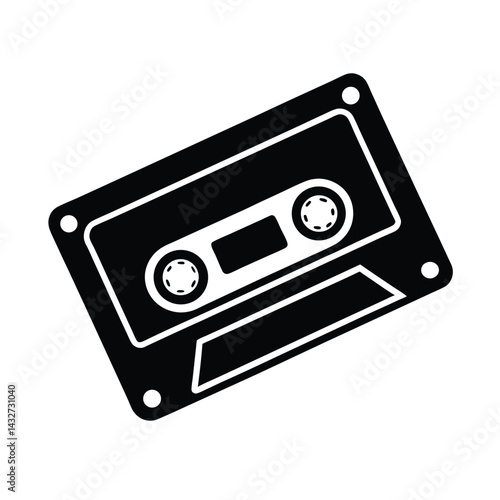 Cassette Tape Icon Vector Illustration