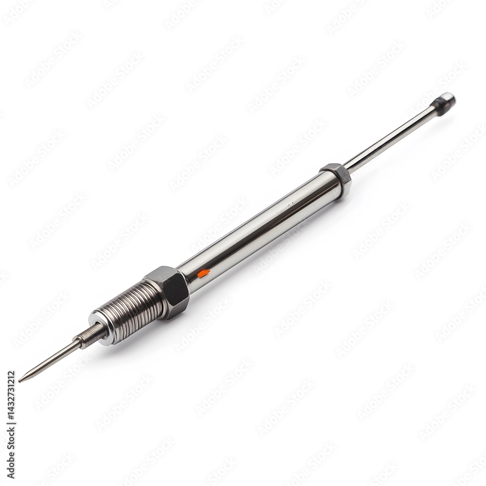 Miniature pneumatic cylinder with studio shot. Miniature pneumatic cylinder with studio shot.