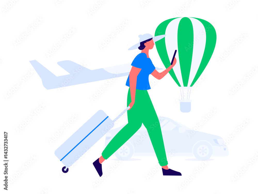 Holiday travel travel characters internet background vector hand drawn illustration
Holiday travel travel characters internet background vector hand drawn illustration