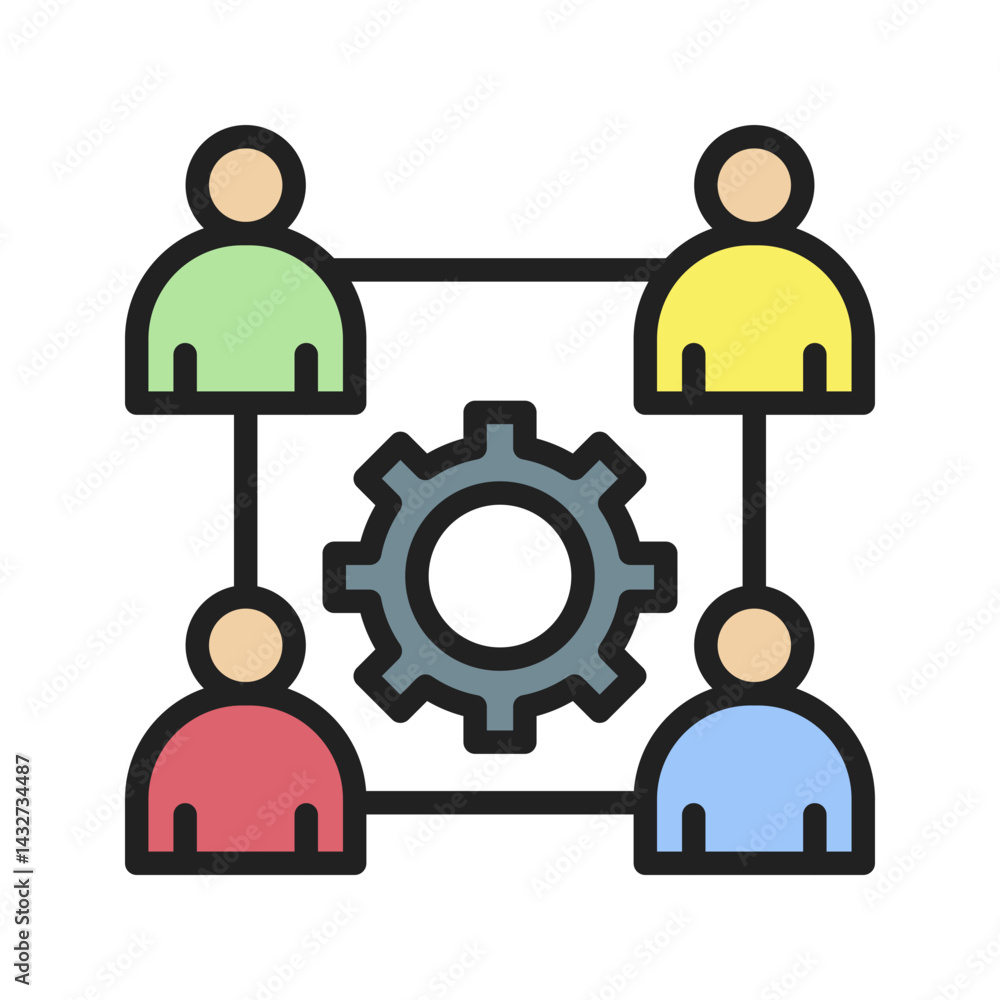 Outsource Management icon vector image. Suitable for mobile apps, web apps and print media. Outsource Management icon vector image. Suitable for mobile apps, web apps and print media.