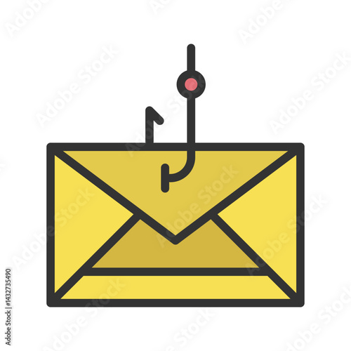 Phishing icon vector image. Suitable for mobile apps, web apps and print media.