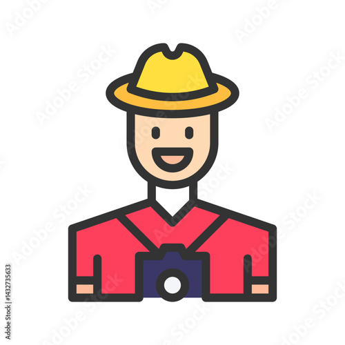 Photographer Male icon vector image. Suitable for mobile apps, web apps and print media.
