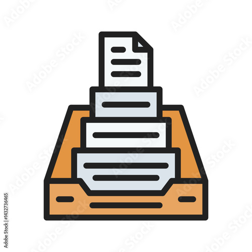 Project Inbox icon vector image. Suitable for mobile apps, web apps and print media.