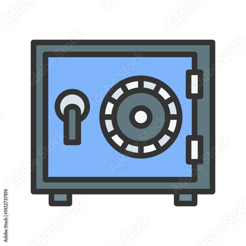 Safebox icon vector image. Suitable for mobile apps, web apps and print media.
