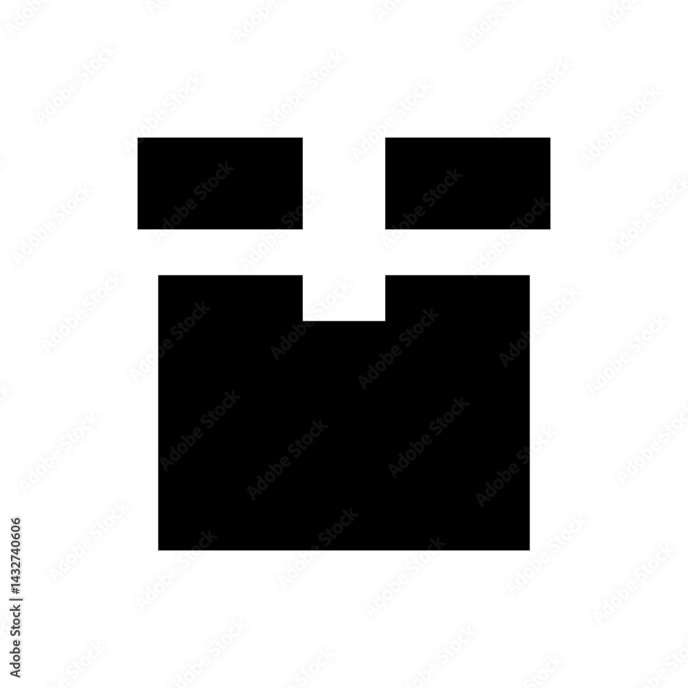 Abstract graphic featuring black and white geometric shapes arranged in a simple and modern composition design Abstract graphic featuring black and white geometric shapes arranged in a simple and modern composition design