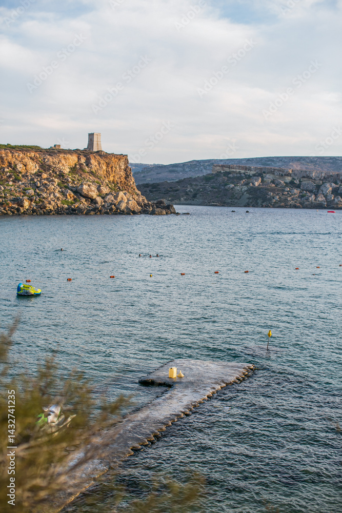 Seaview across the island of Malta and Gozo