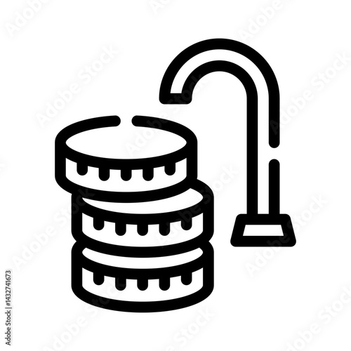 retirement fund line icon