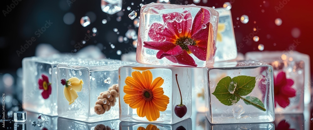 Frozen floral beauty