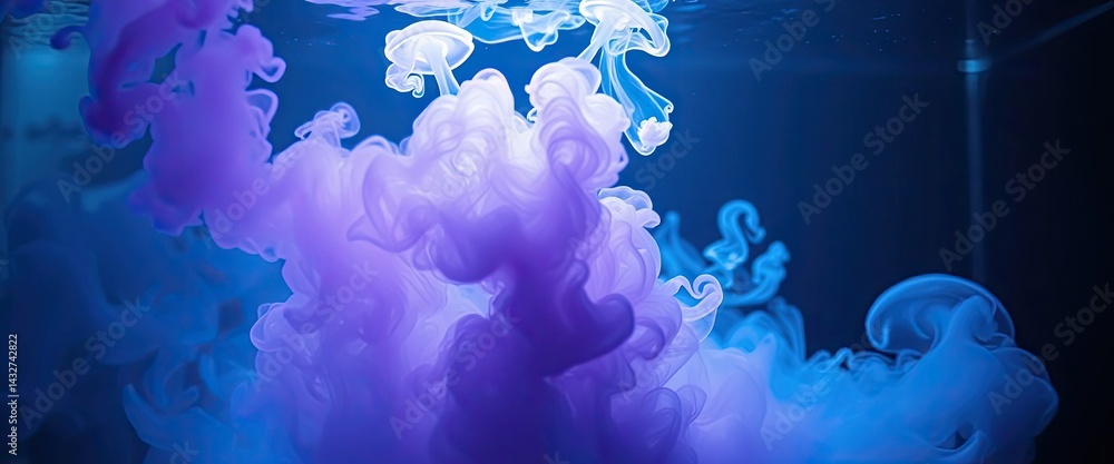 Abstract Purple Ink Swirl