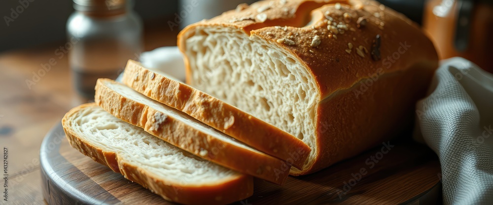 Sliced artisan bread