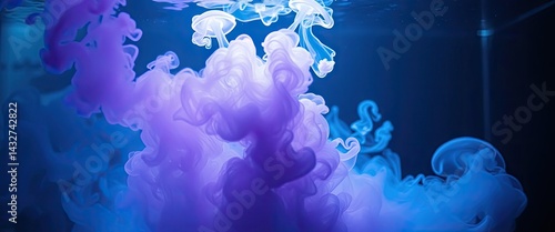 Obraz na płótnie Abstract Purple Ink Swirl w salonie